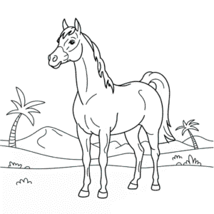 Målarbild Arabiska Hästen