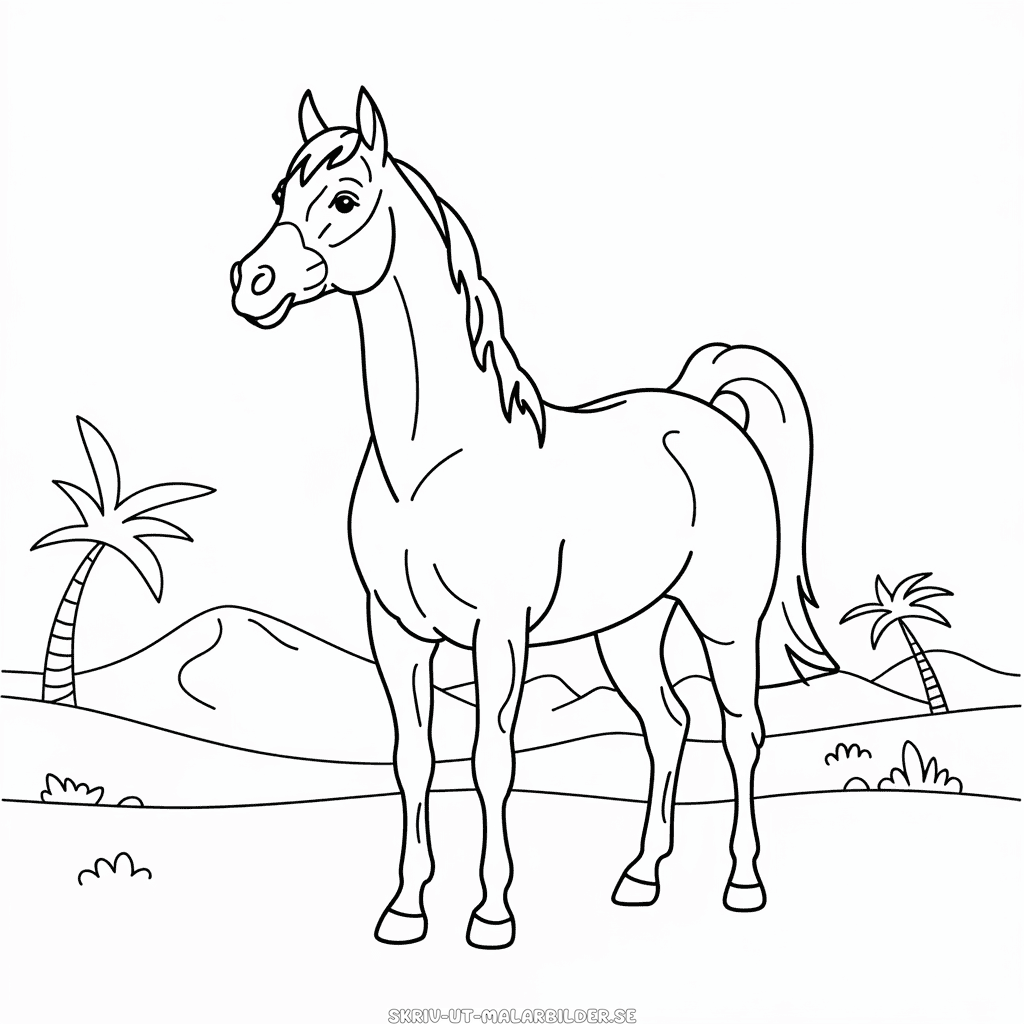 Målarbild Arabiska Hästen