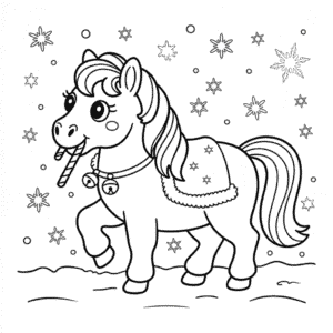 Målarbild Julponny