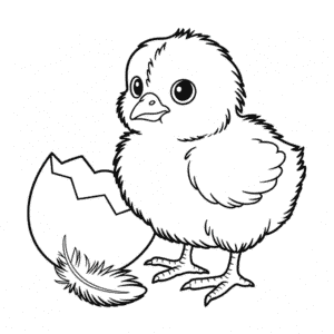 Målarbild Kycklingunge