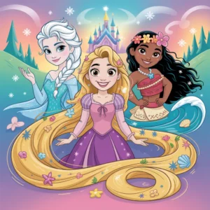 Disneyprinsessor Målarbilder
