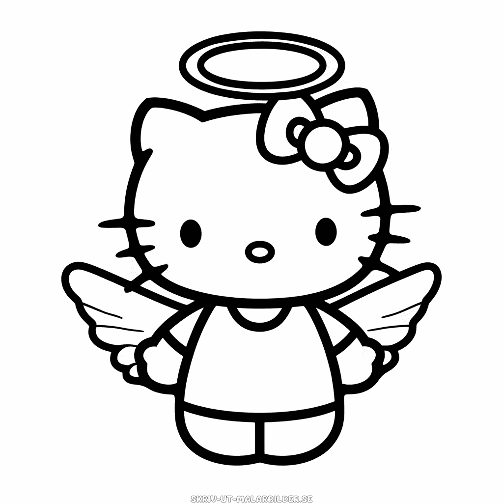 Målarbild Ängel Hello Kitty