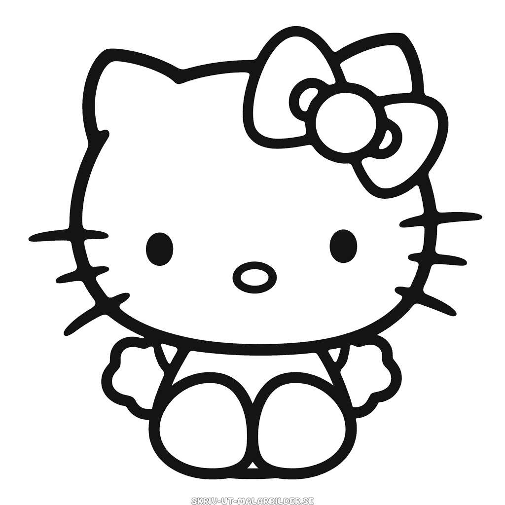 Målarbild Anime Hello Kitty
