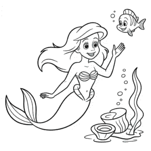 Målarbild Ariel Disney