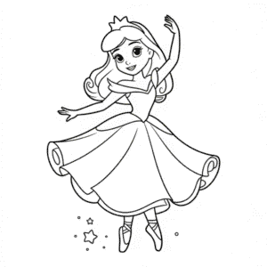 Målarbild Ballerina Disney Prinsessa