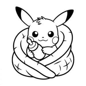 Målarbild Bebis Pikachu