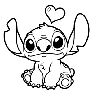 Målarbild Bedårande Stitch