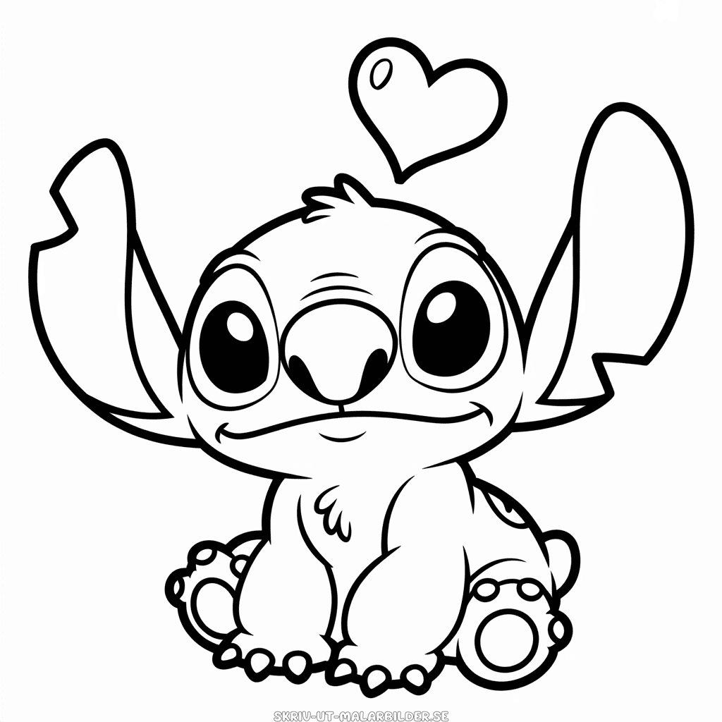 Målarbild Bedårande Stitch