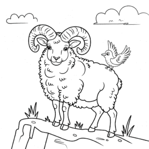 Målarbild Bergsfår