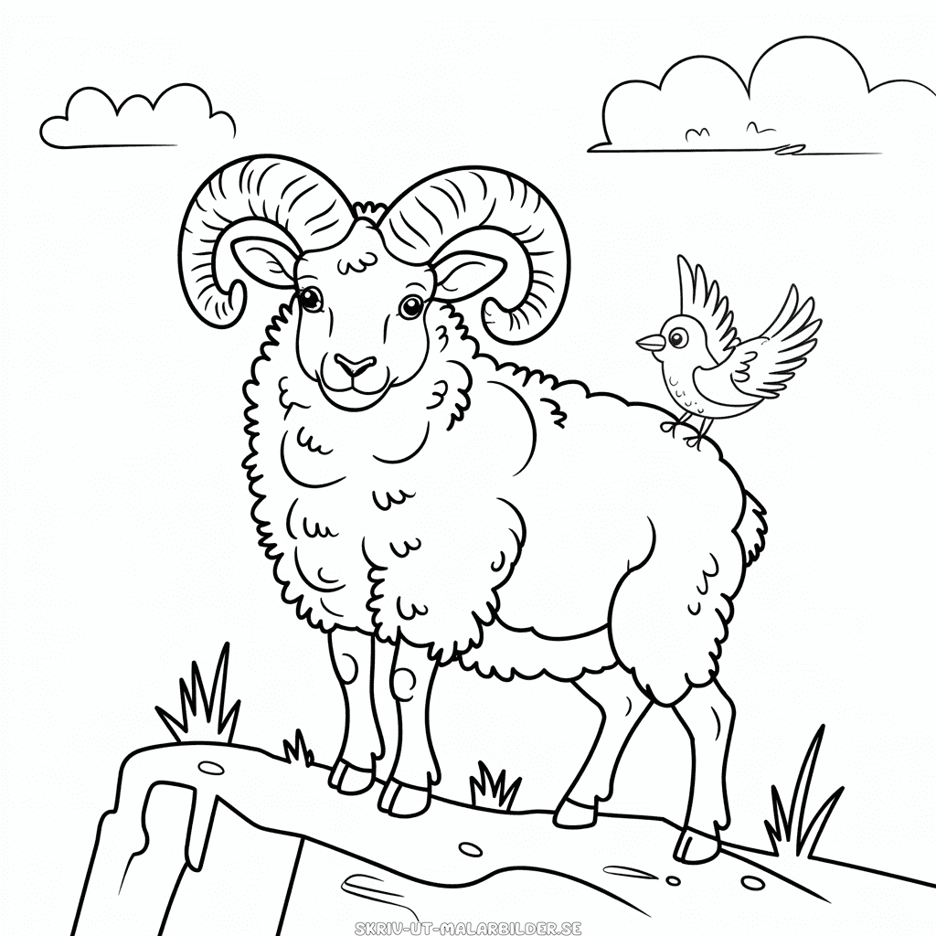 Målarbild Bergsfår