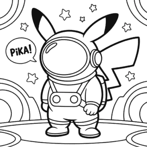 Målarbild Bland Oss Pikachu