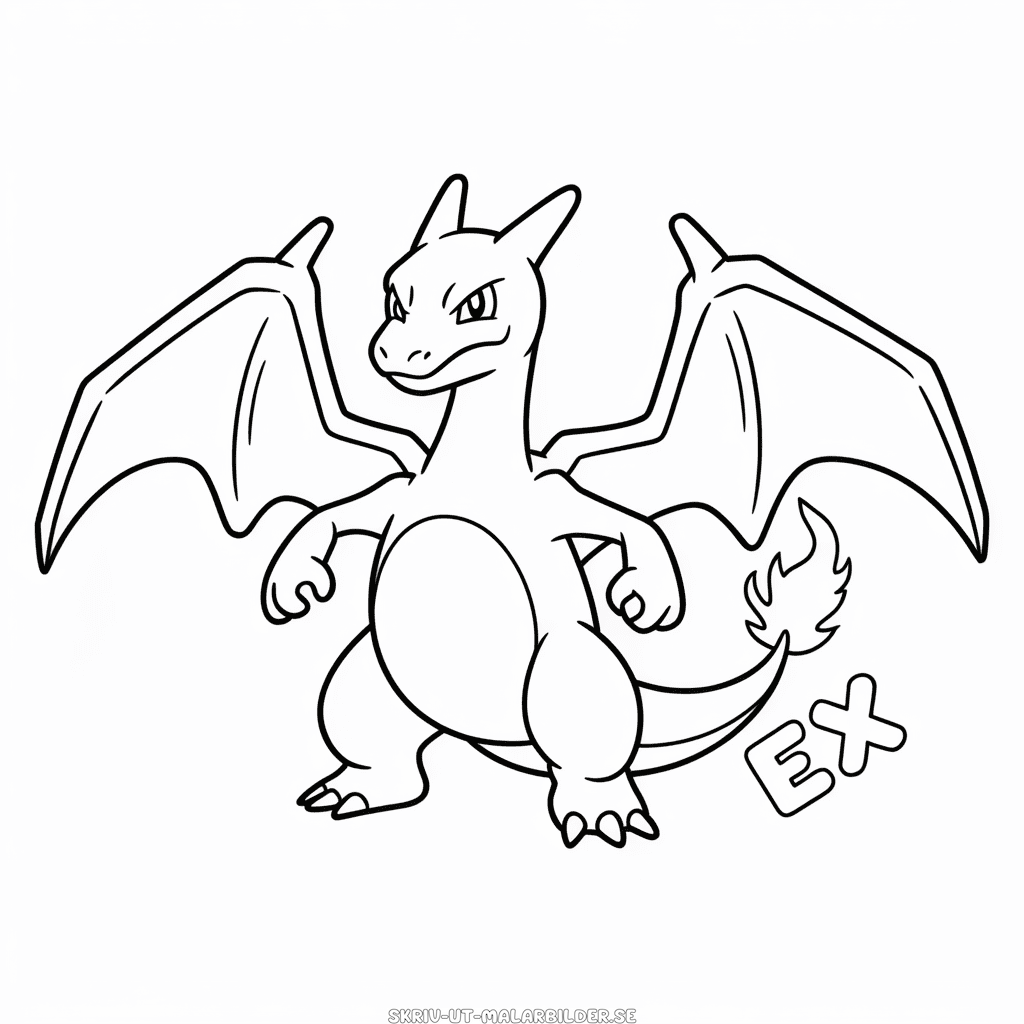 Målarbild Charizard EX