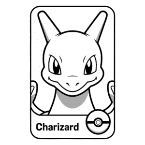 Målarbild Charizard-kort