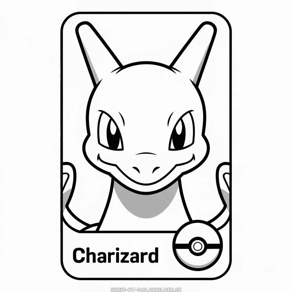 Målarbild Charizard-kort