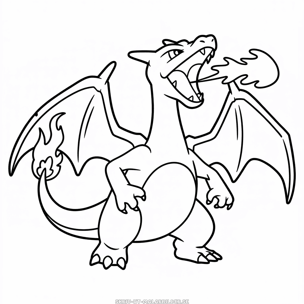 Målarbild Charizard X