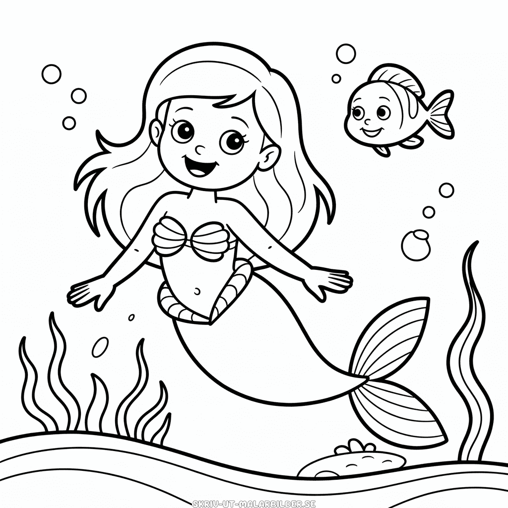 Målarbild Disney Lilla Sjöjungfrun