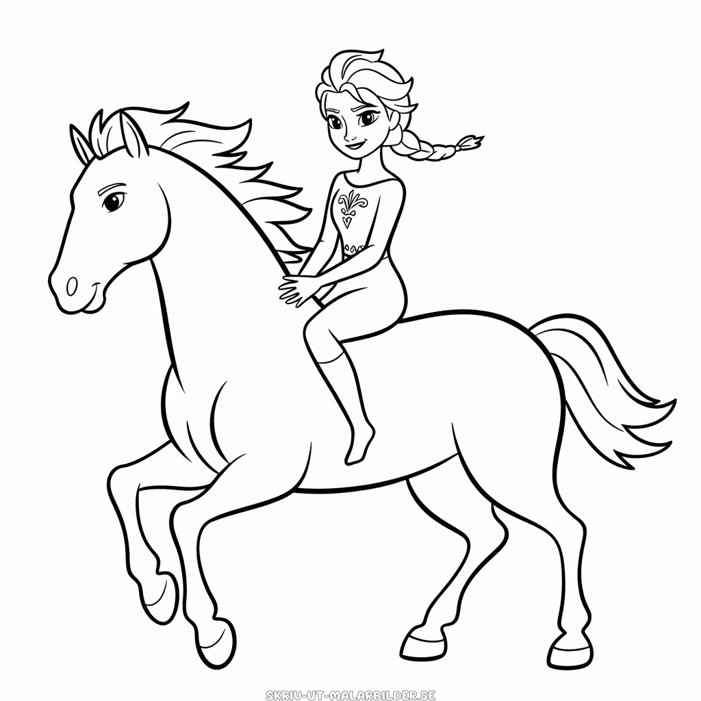 Målarbild Elsa och Hästen