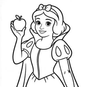 Målarbild Enkel Disney Prinsessa