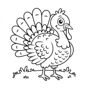 Målarbild Grundläggande Kalkon