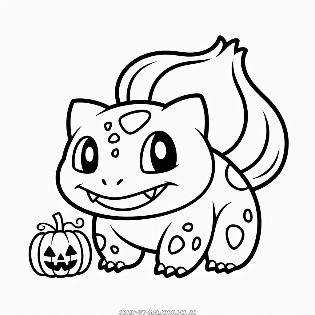 Målarbild Halloween Bulbasaur