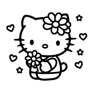 Målarbild Hello Kitty Gratis