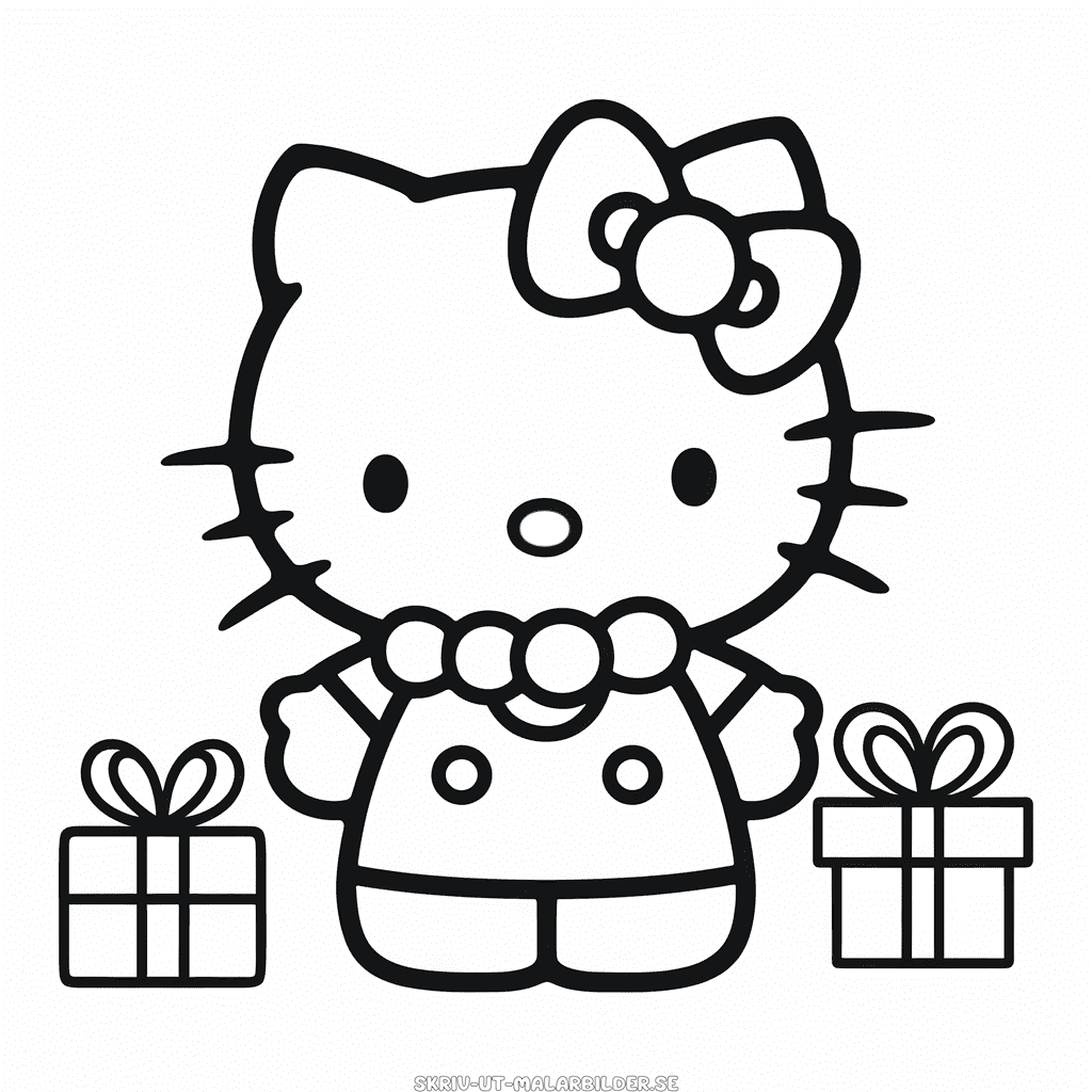 Målarbild Hello Kitty Jul