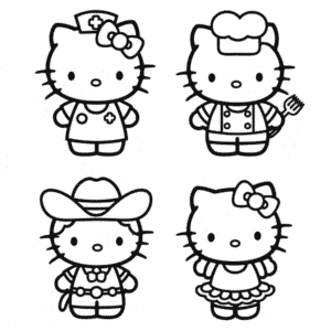 Målarbild Hello Kitty Kläder