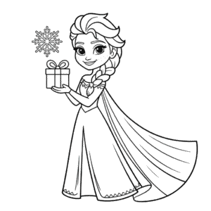 Målarbild Jul Elsa