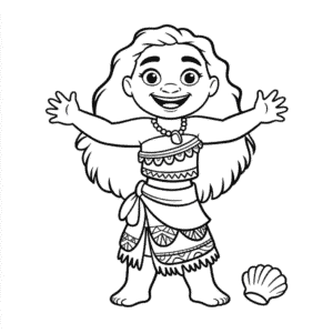 Målarbild Lätt Vaiana