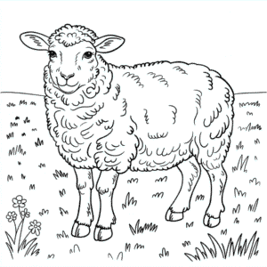 Målarbild Realistiskt Får