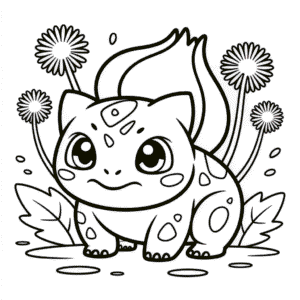 Målarbild Söt Bulbasaur