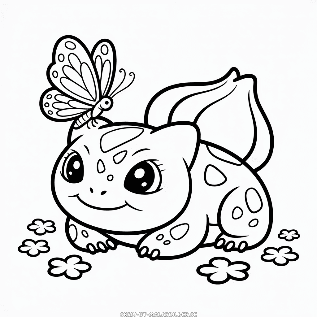 Målarbild Söt Bulbasaur