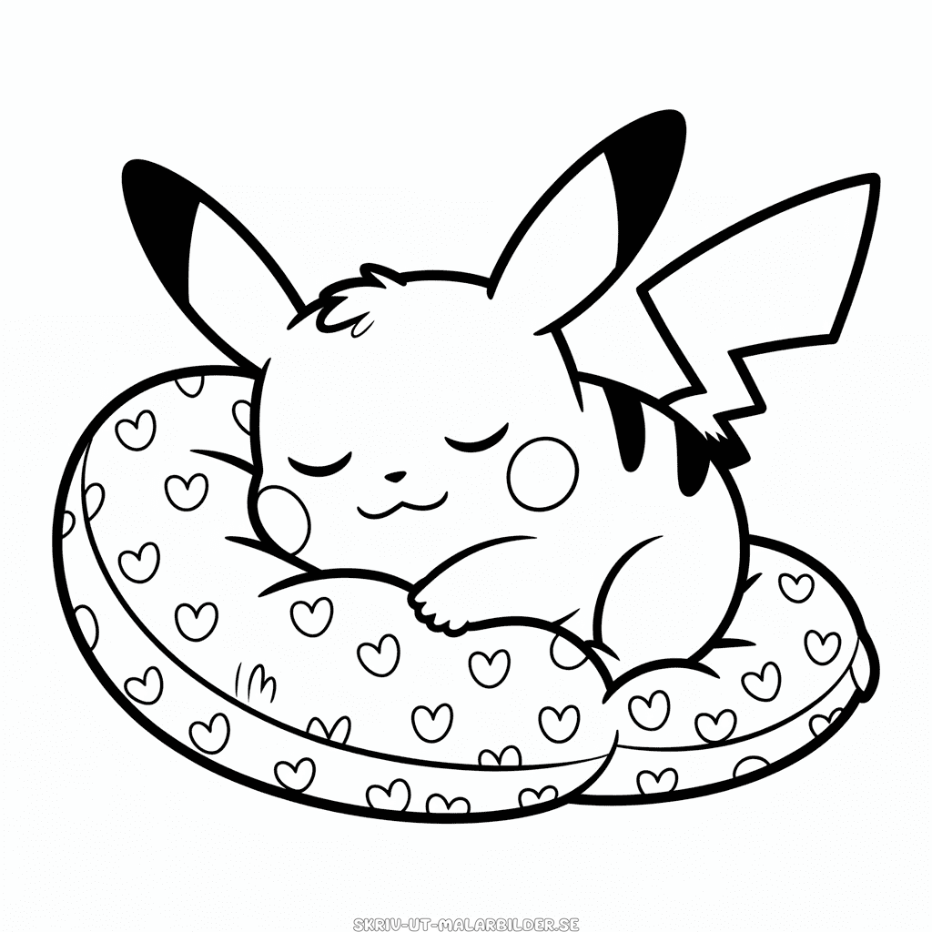 Målarbild Söt Pikachu