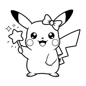 Målarbild Söt Pikachu