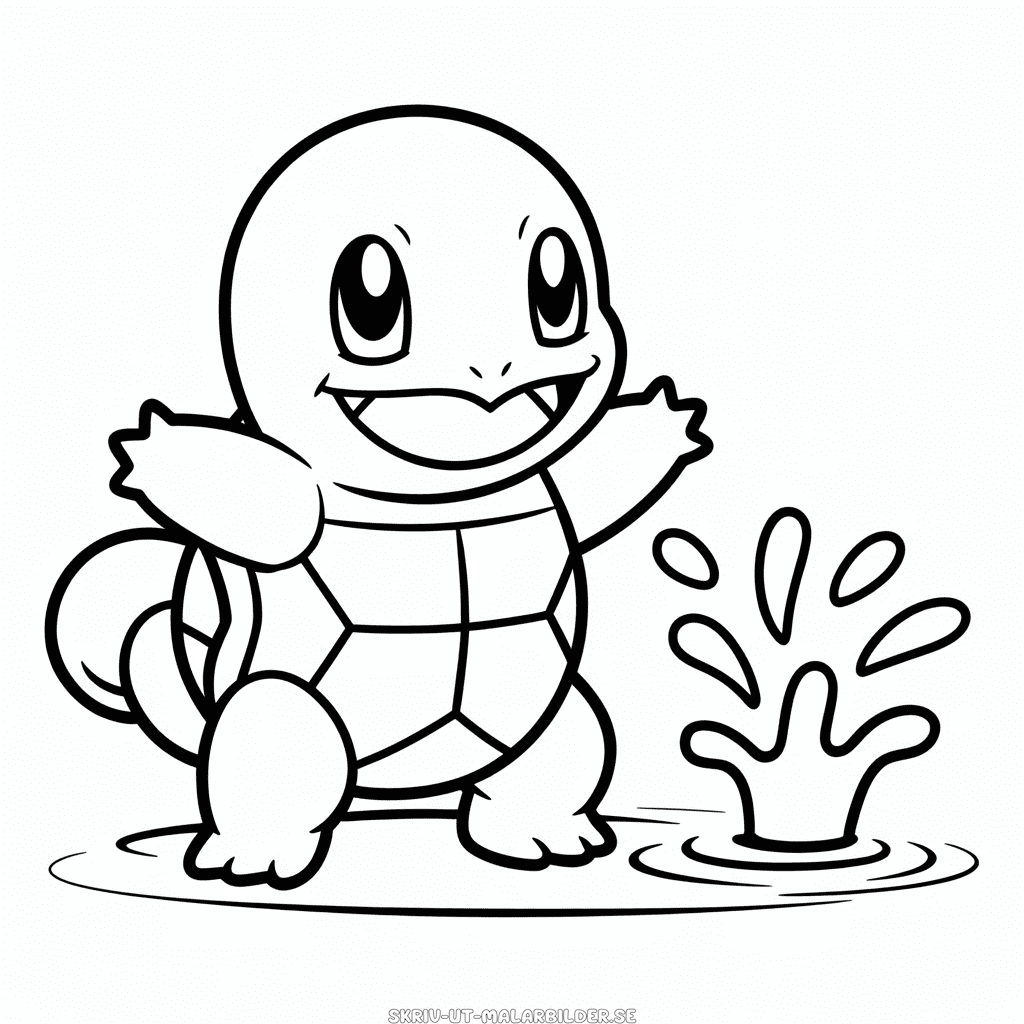 Målarbild Squirtle Pokémon