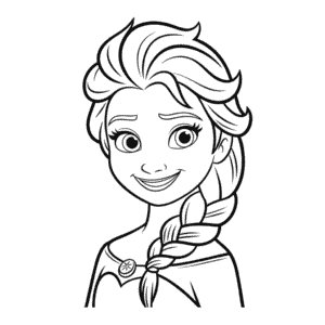 Målarbild Svart och Vit Disney Prinsessa