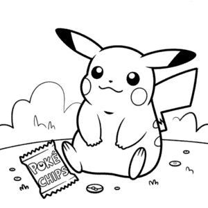 Målarbild Tjocka Pikachu