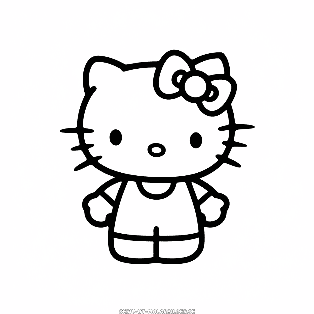 Målarbild Vacker Hello Kitty