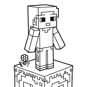 Målarbild Alex Minecraft