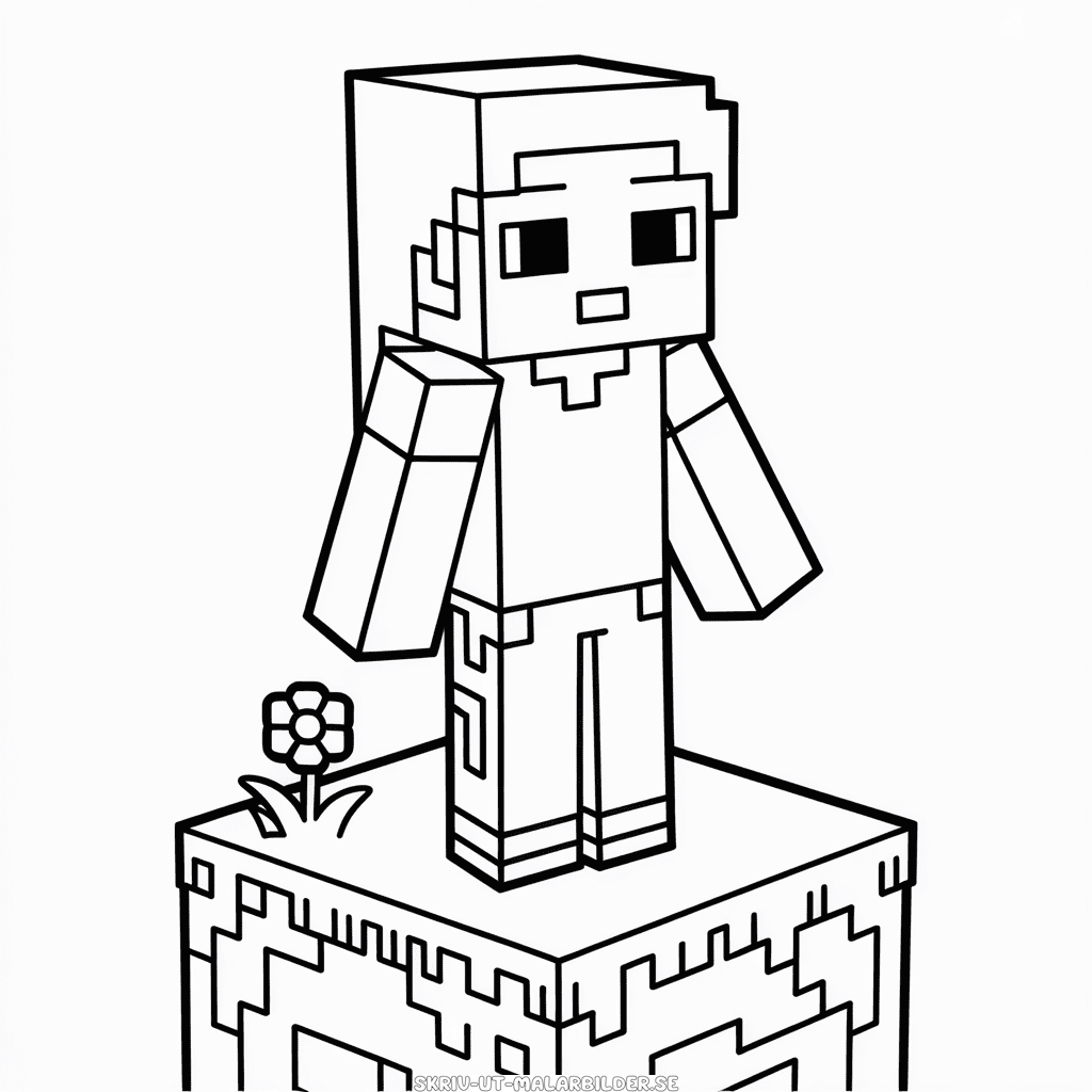 Målarbild Alex Minecraft