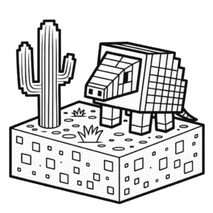 Målarbild Armadillo Minecraft