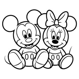 Målarbild Baby Musse och Mimmi