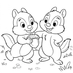 Målarbild Disney Piff och Puff