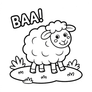 Målarbild Får emoji