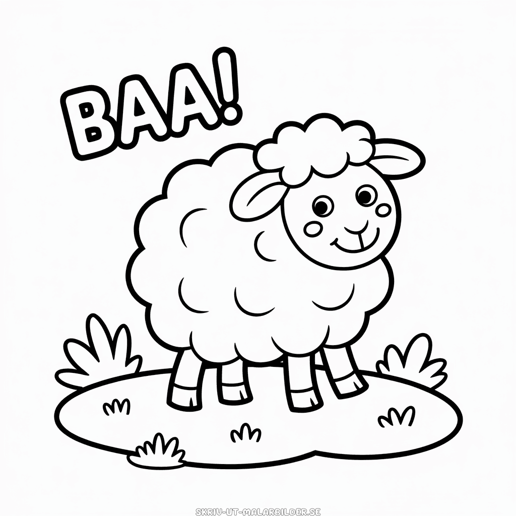 Målarbild Får emoji