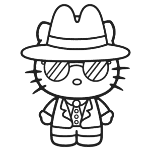 Målarbild Hello Kitty Gangster