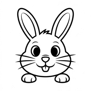 Målarbild Kaninansikte