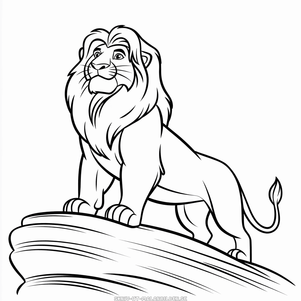 Målarbild Lejonkungen på Pride Rock
