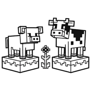 Målarbild Minecraft Djur