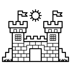 Målarbild Minecraft Slott